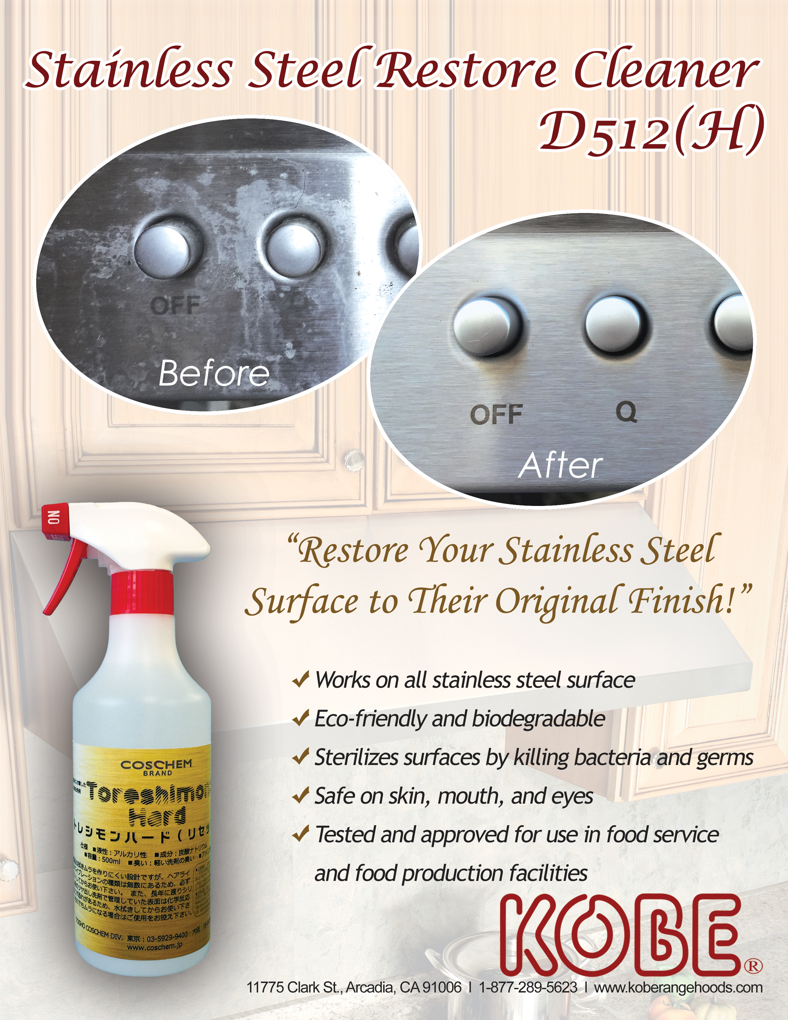 stainless steel restore cleaner d512 h kobe restore flyer